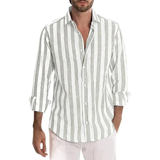 Blouse Men | Stylish - Airy - Beach - Stripes - Wrinkle-free