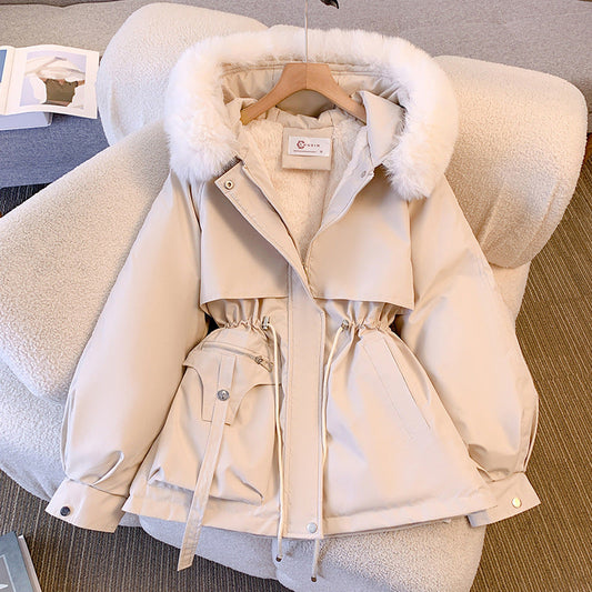 Women's winter coat - Elegant - Fur collar - beautiful winter coat