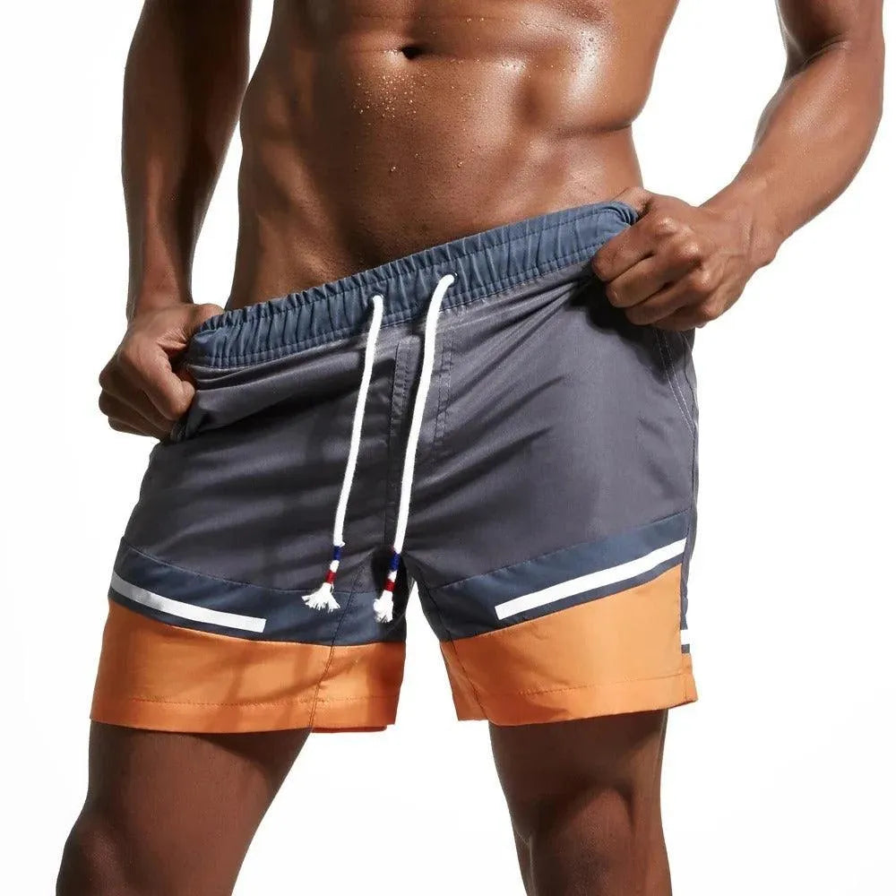 Stylish Striped Men's Swim Shorts