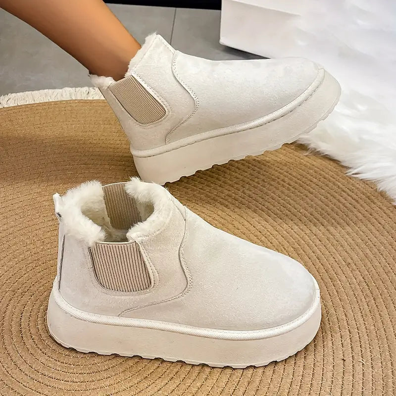 Casual Slip-On Boots | Beige - Easy and Comfortable - Ideal for Everyday Use