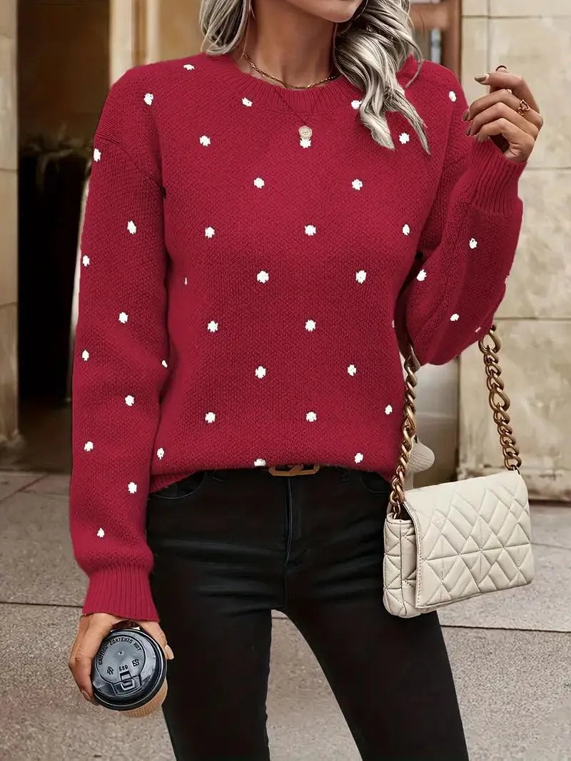 Knitted Sweater - Playful - Soft - Ideal for Fall and Winter