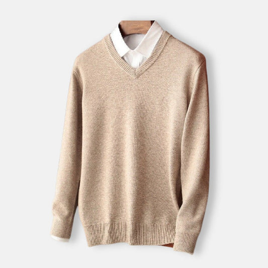 Wool Winter V-Neck Sweater Men | High Quality Materials - Warm and Cozy - winter - Ideal for Formal and Informal Occasions