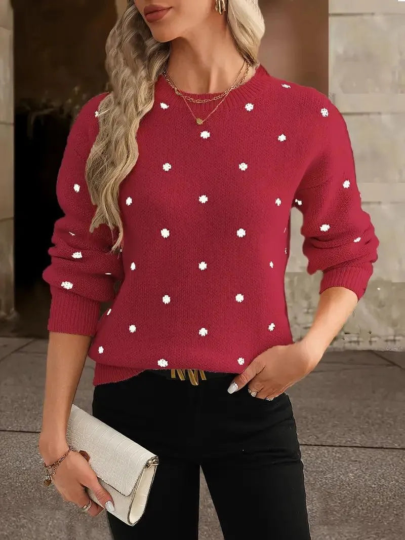 Knitted Sweater - Playful - Soft - Ideal for Fall and Winter