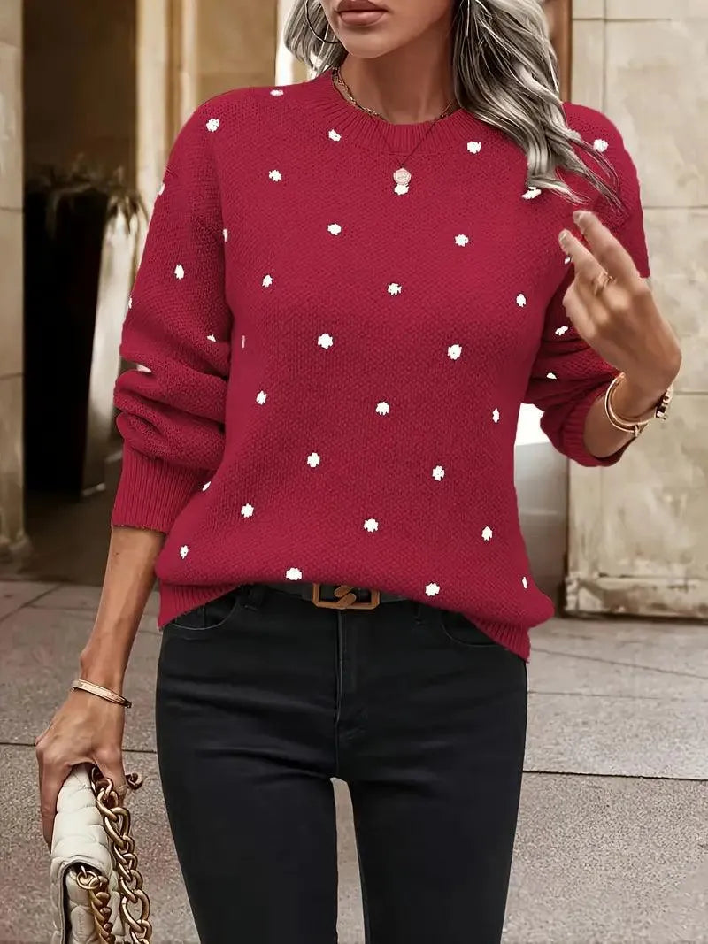 Knitted Sweater - Playful - Soft - Ideal for Fall and Winter