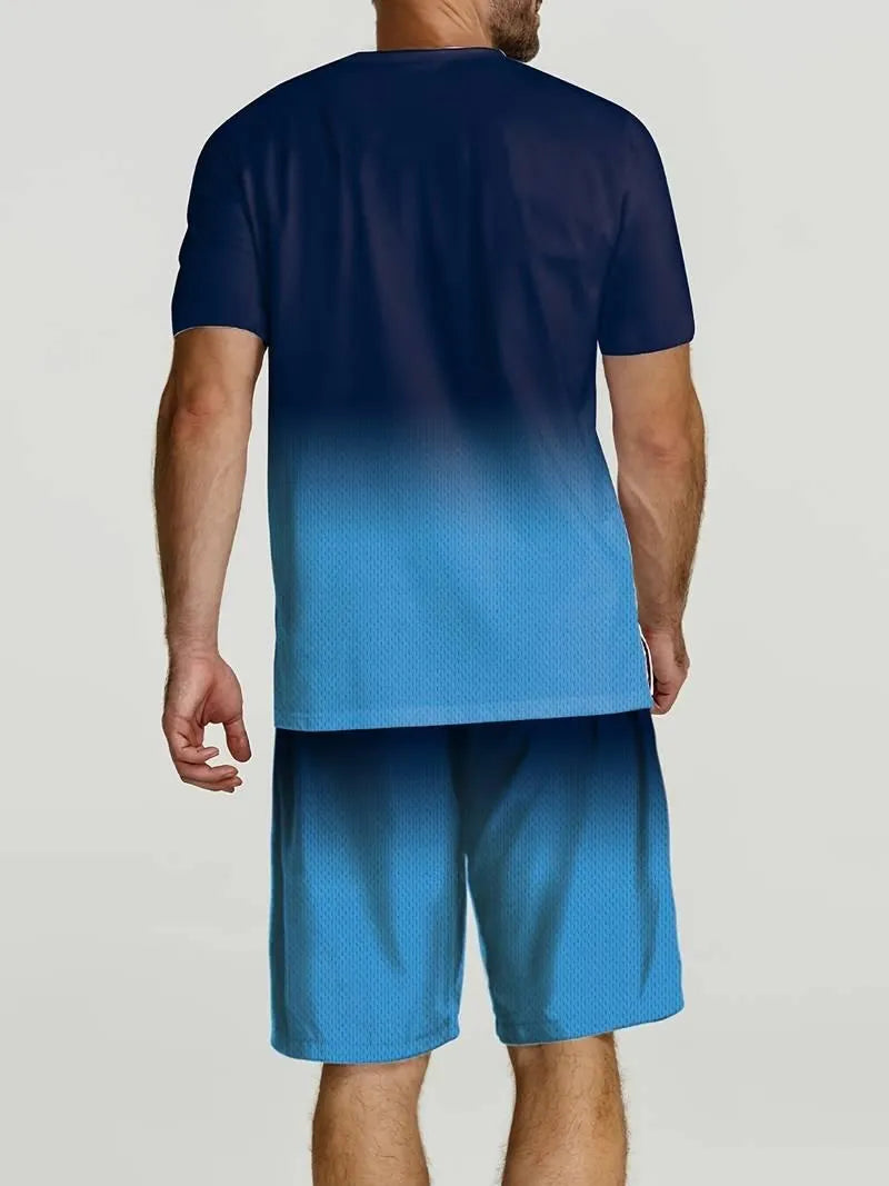 Set Men - Two Tone - Modern - Lightweight, Soft, Breathable - Perfect for Sports Activities