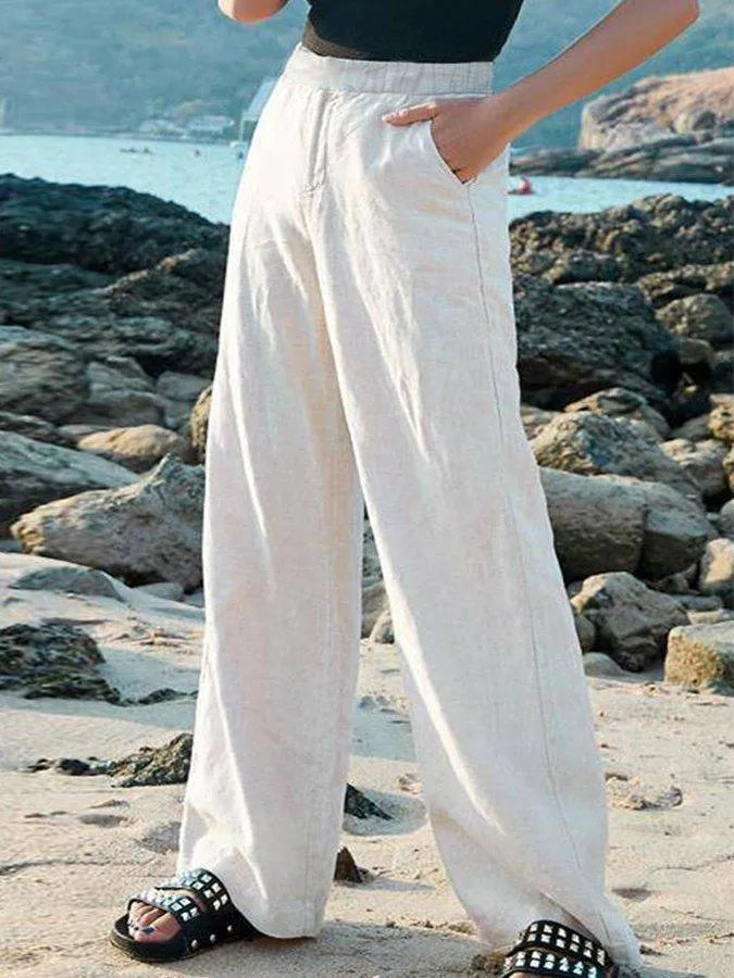 Linen Comfort Pants - Casual Chic - Breathable and Lightweight - Ideal for Summer