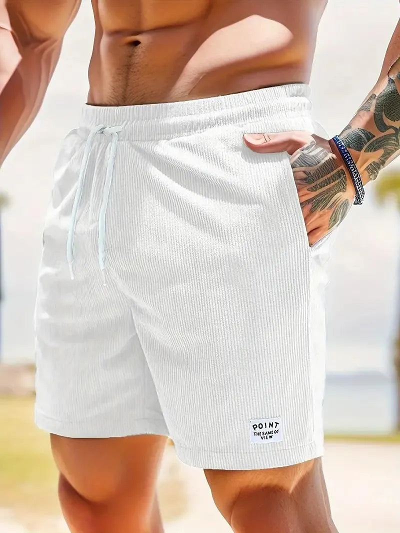 Men's Shorts - Sporty - Elasticated Waistband and Adjustable Drawstring - Ideal for Sports Activities