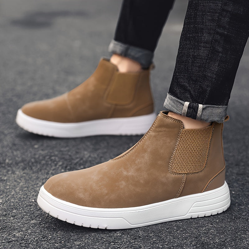 High Ankle Boots Men 392 | Elastic Band - Perfect for Outdoor Activities & Nights Out - Essential