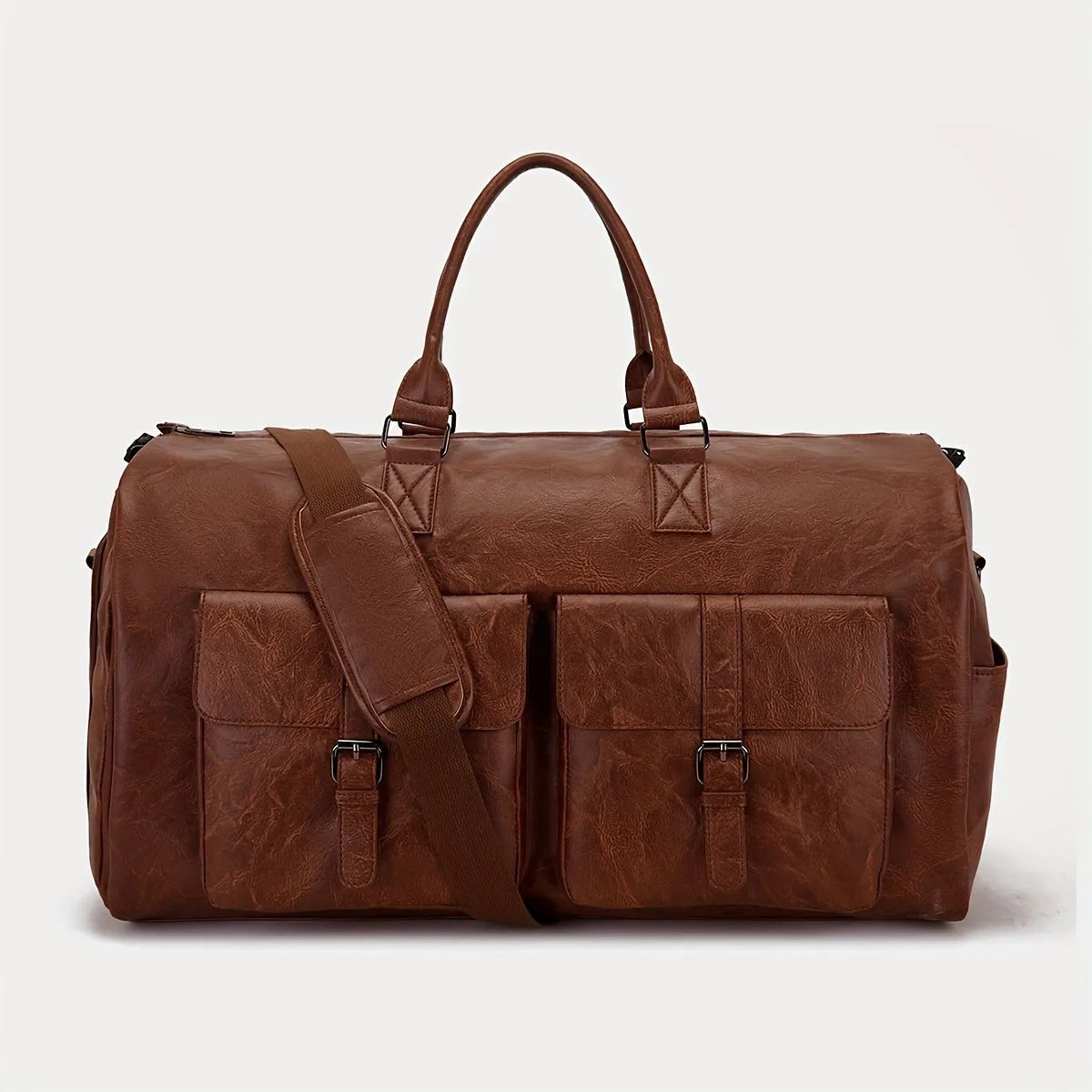 Travel Bag - Luxury - High Quality Leather, Multiple Storage Compartments - Ideal for Business Travel or Weekend Getaways