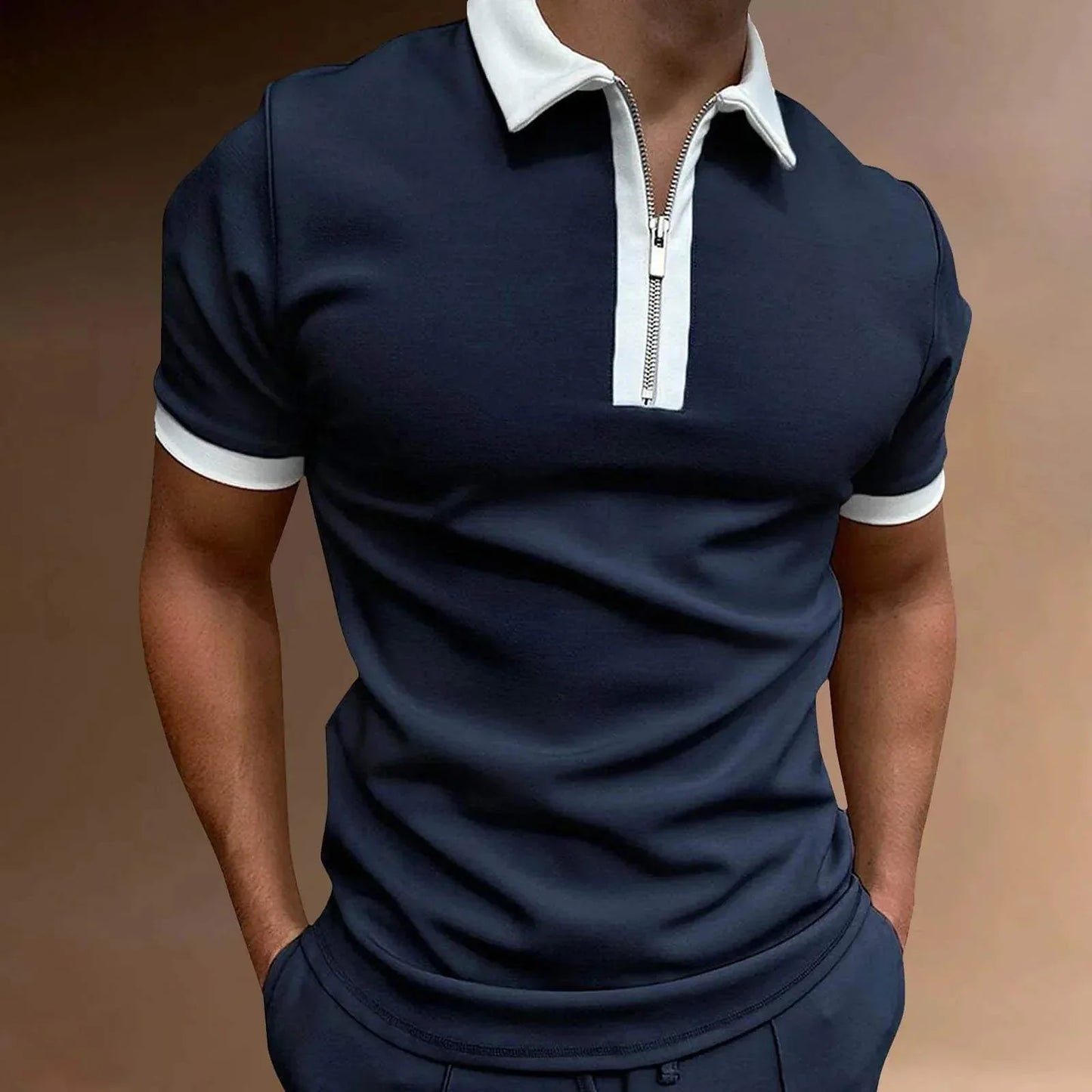 Men's Polo Shirt with Zipper