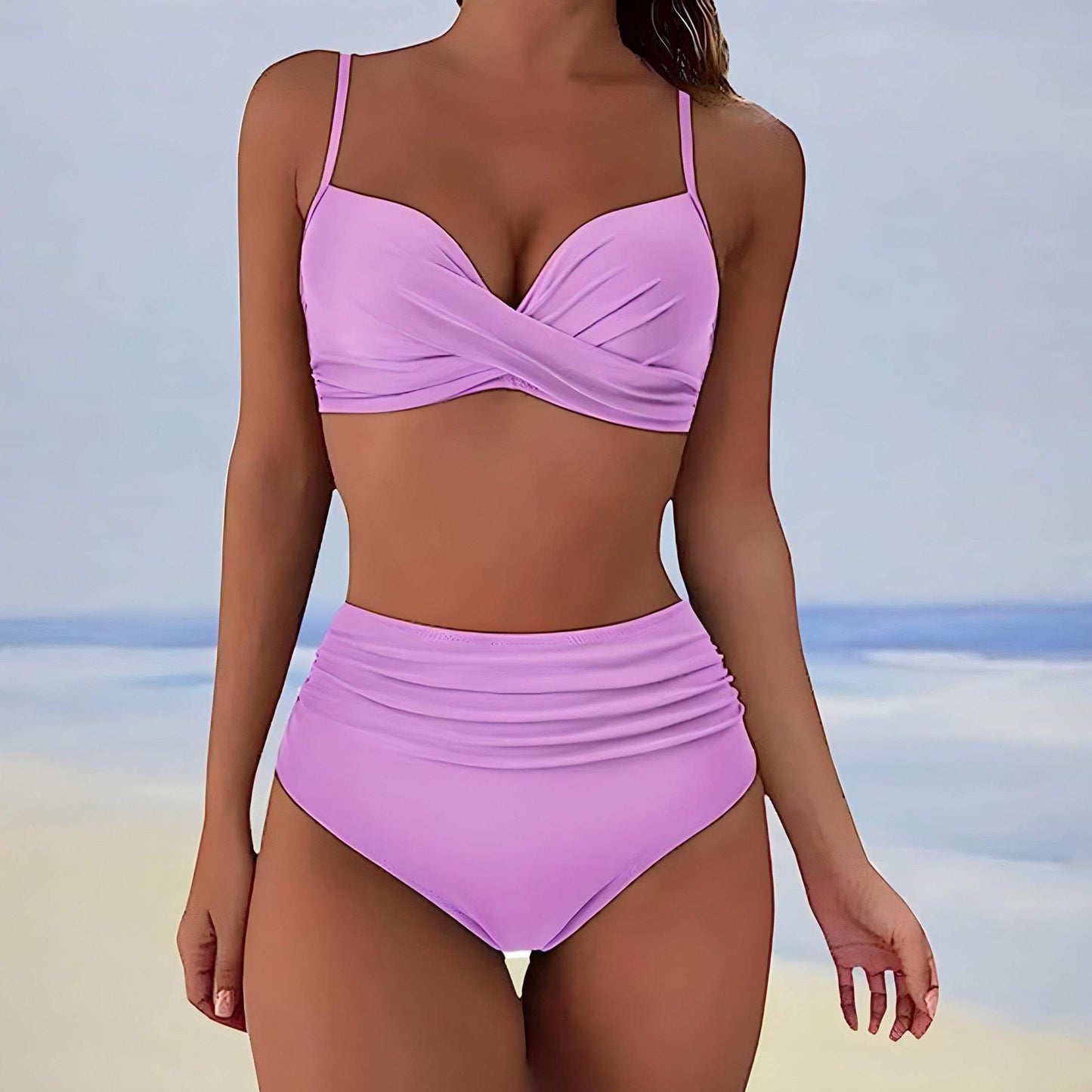 Bikini Women - Crossover Top - Playful Effect - Flattering Fit - Perfect for Summer Days