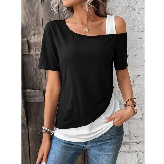 Women's Top - Modern Two-layer - Cotton - Perfect for Casual and Dressy Occasions