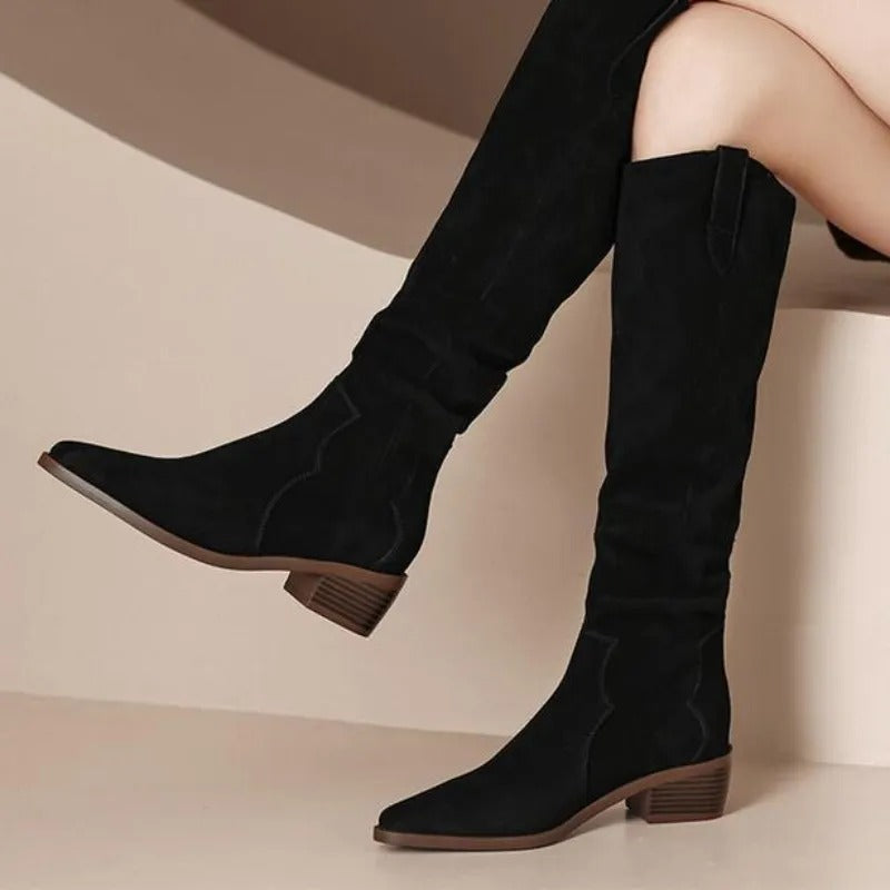 Knee High Boots | Black - Classic and Chic - Perfect for Cold Days