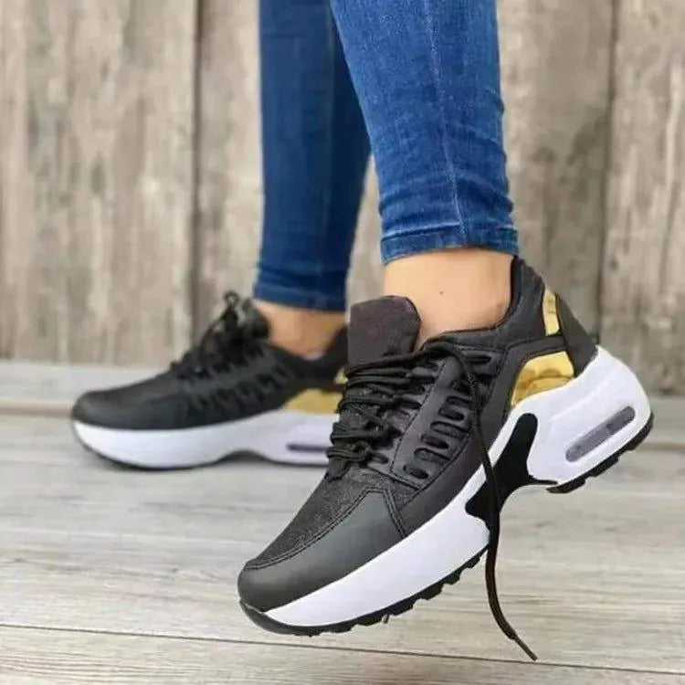 Low Women's Sneakers - Stylish - Subtle Color Accent - Suitable for Any Outfit