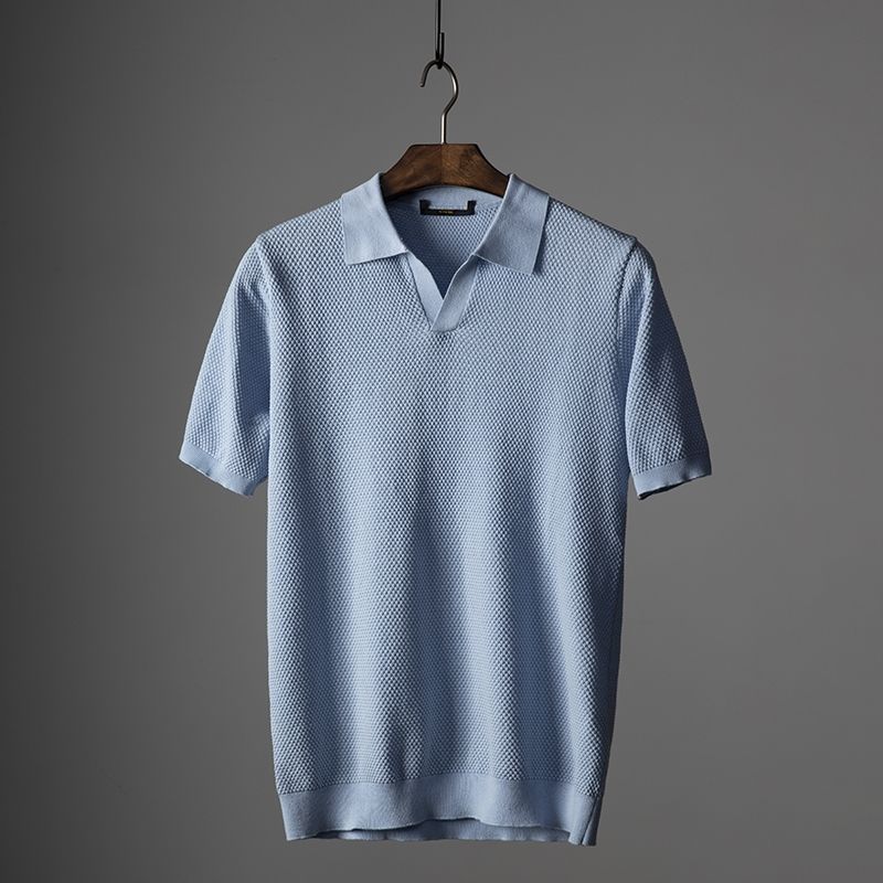 Knitted Breathable Men's Polo