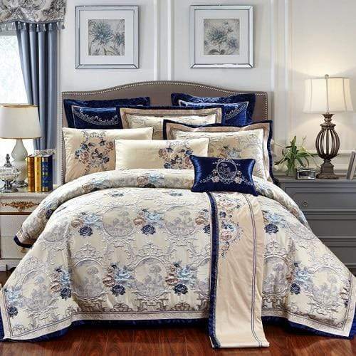 Oriental Jacquard Luxury Bedding Set - Egyptian Cotton | Detailed Jacquard Design - Elegant and Comfortable